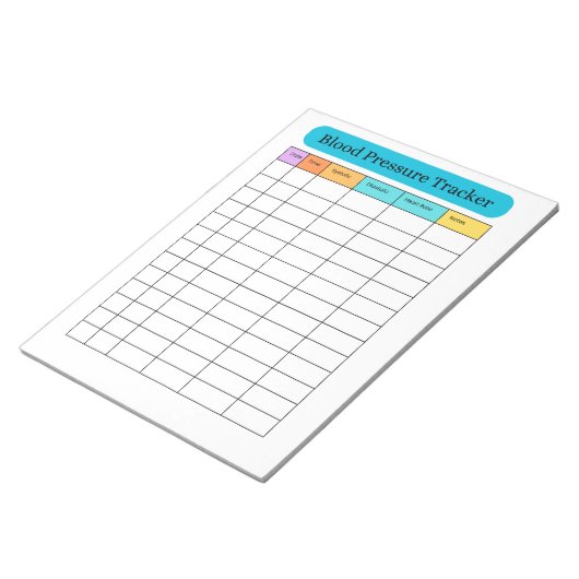 Blood Pressure Tracker Minimal Notepad Notizblock (angewinkelt)