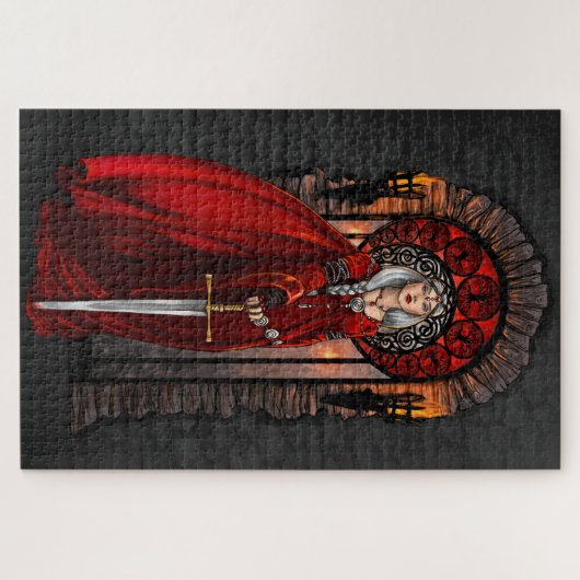 Blood Queen - verzaubertes Fantasiepuzzle Puzzle (Horizontal)