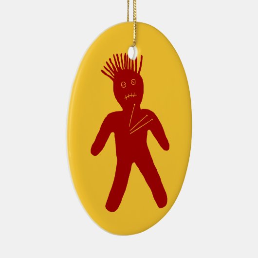 Blood Red Voodoo Doll Keramikornament (Rechts)