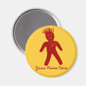 Blood Red Voodoo Doll Magnet (Vorderseite/Rückseite)