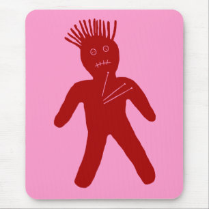 Blood Red Voodoo Doll Mousepad