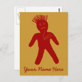 Blood Red Voodoo Doll Postkarte (Vorne/Hinten)