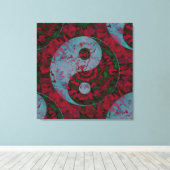 Blood Red Yin Yang Symbol Art Leinwanddruck (Insitu (Holzboden))