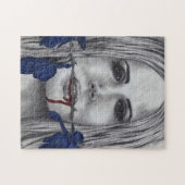 Blood Rose Vampire Woman Goth Horror Fantasy Art Puzzle (Horizontal)