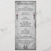 Blood Roses Gothic Hochzeit Programm (Rückseite)