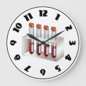 Blood Samples Clock Große Wanduhr (Vorderseite)