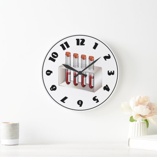 Blood Samples Clock Große Wanduhr (Zuhause)
