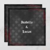 Blood Scroll Vampire Goth Wedding Einladung (Vorne/Hinten)