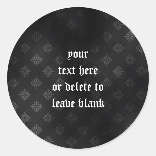 Blood Scroll Vampire Goth Wedding Runder Aufkleber (Vorderseite)