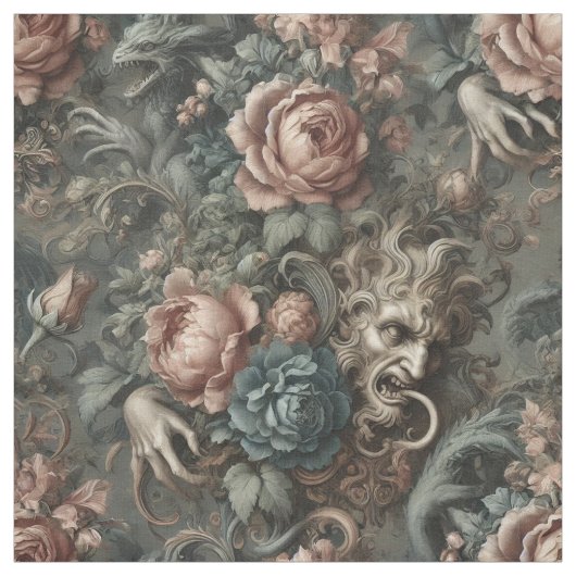 Blood Shadows Ritual - Gothic Statement Tile Stoff (Muster)