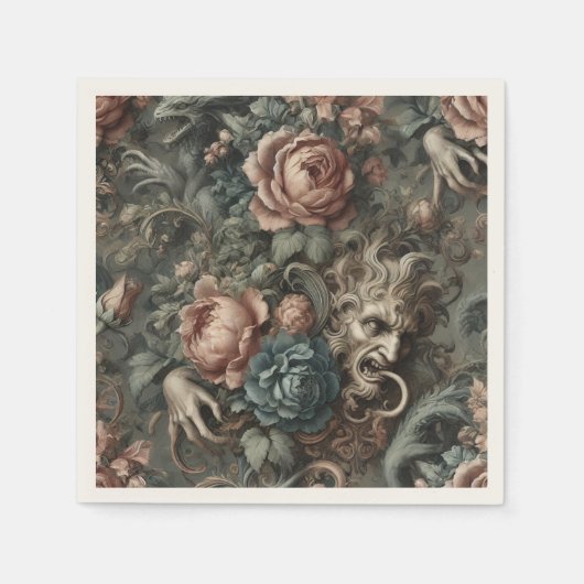 Blood Shadows Ritual – Gothic Victorian Serviette (Vorderseite)