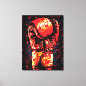 Blood-Splattered Red Boxing Gloves Dramatic Art Leinwanddruck (Vorderseite)