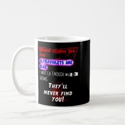 Blood Stains Are Red Ultraviolets Blue Theyll Neve Kaffeetasse (Links)