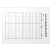 BLOOD SUGAR TRACKER NOTIZBLOCK (Vorderseite)