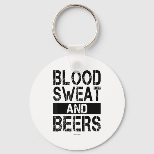 Blood Sweat And Beers - Fitness Gym Motivational S Schlüsselanhänger (Vorderseite)