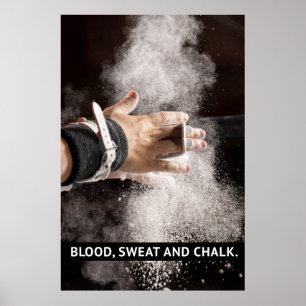 Blood, Sweat and Chalk - Gymnastics Motivation Poster