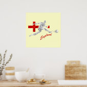 Blood Sweat und England - Fußballfans Geschenke Poster (Küche)