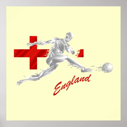 Blood Sweat und England - Fußballfans Geschenke Poster (Vorne)