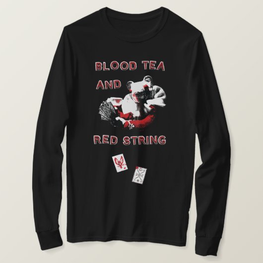 Blood Tea und Red String Langarmshirt T-Shirt (Design vorne)