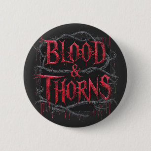 Blood & Thorns Gothic Design – Dunkel und kantig Button
