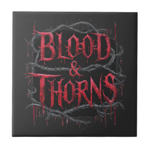 Blood & Thorns Gothic Design – Dunkel und kantig Fliese