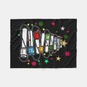 Blood Tube Christmas Tree Phlebotomist Tech Phleb  Fleecedecke (Vorderseite (Horizontal))