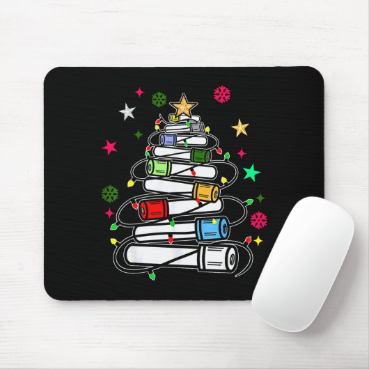 Blood Tube Christmas Tree Phlebotomist Tech Phleb Mousepad (Mit Mouse)