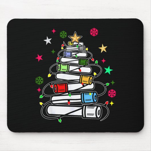 Blood Tube Christmas Tree Phlebotomist Tech Phleb Mousepad (Vorne)