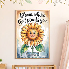 Blood, wo Gott Pflanze Sie Christlich Kinderzimmer Poster