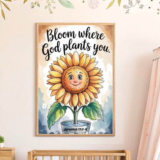 Blood, wo Gott Pflanze Sie Christlich Kinderzimmer Poster