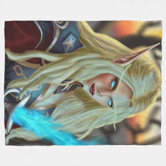 Bloodelf Magician Fleecedecke (Vorderseite (Horizontal))