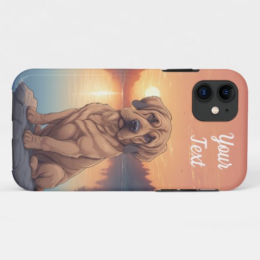 Bloodhound am See Case-Mate iPhone Hülle (Rückseite (Horizontal))