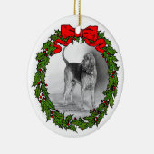 Bloodhound Art by Glenda S. Harlan Keramik Ornament (Rechts)