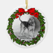 Bloodhound Art by Glenda S. Harlan Keramik Ornament (Vorne)