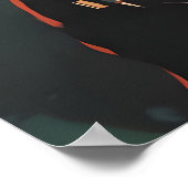 Bloodhound Astronaut Poster, Bloodhound Retro Poster (Ecke)