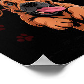 Bloodhound Breed Cute Pet Dog Lover Cartoon Funny  Poster (Ecke)