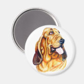 Bloodhound Bust Magnet (Vorderseite/Rückseite)