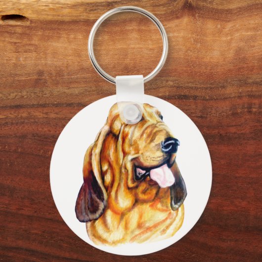 Bloodhound Bust Schlüsselanhänger (Vorderseite)