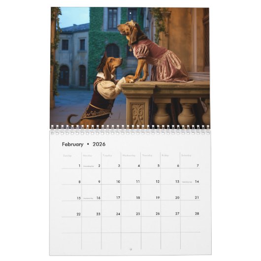 Bloodhound Calendar Kalender (Feb 2026)