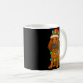 Bloodhound Christmas Lights Dog Lover Xmas Pajama Kaffeetasse (VorderseiteRechts)