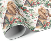 Bloodhound Christmas Wrapping Paper Geschenkpapier (Rolleneckpunkt)
