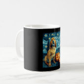 Bloodhound Cute Dog Halloween Jack O Lantern Pumpk Kaffeetasse (Vorderseite Links)