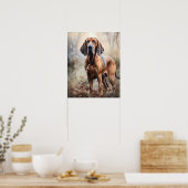 Bloodhound Dog Art Print Poster (Küche)