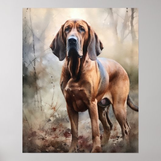 Bloodhound Dog Art Print Poster (Vorne)