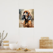 Bloodhound Dog Art Print Poster (Küche)