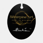 Bloodhound Dog Art Weihnachten Ornament Aus Metall (Rückseite)