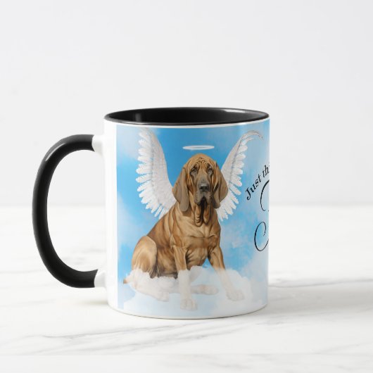 Bloodhound Dog Engel Custom Pet Memorial Tasse (Links)