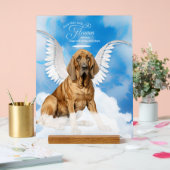 Bloodhound Dog Engel mit Name Pet Memorial Acrylschild (Hochzeit)