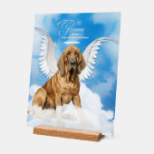Bloodhound Dog Engel mit Name Pet Memorial Acrylschild (Winkel)