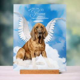 Bloodhound Dog Engel mit Name Pet Memorial Acrylschild